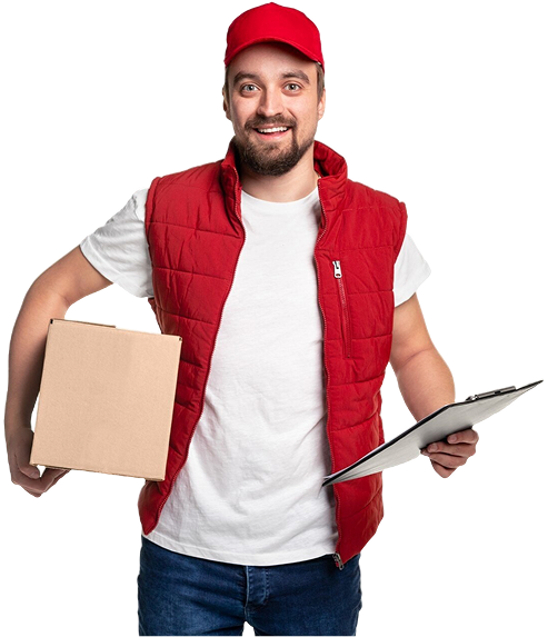 Entregador com encomenda